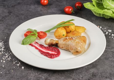 Куриная ножка фаршированная грибами: купить по цене 310.00, вес: 153 Куриная ножка фаршированная грибами