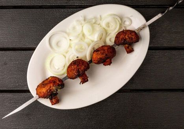 Шампиньоны шашлык