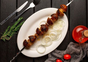 Картофель с курдюком шашлык