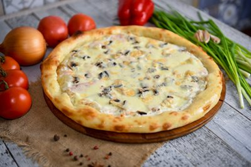 "Ветчина и грибы" пицца: купить по цене 430.00, вес: 613 "Ветчина и грибы" пицца