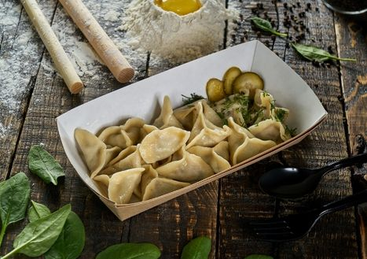 Пельмени с гусем и грибами : купить по цене 320.00, вес: 0 Пельмени с гусем и грибами
