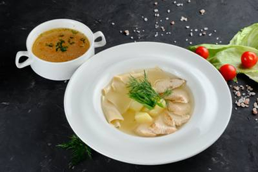 Бешбармак с курицей: купить по цене 330.00, вес: 350 Бешбармак с курицей