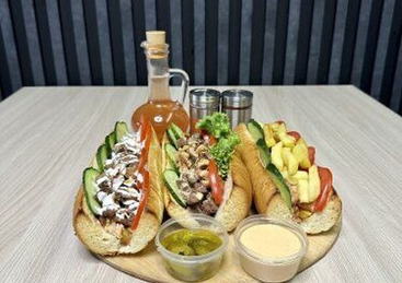 Комбо Шашлык в лаваше XL : купить по цене 2640.00, вес: 333 Комбо Шашлык в лаваше XL