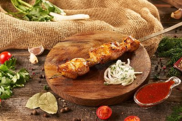 Шашлык из курицы : купить по цене 270.00, вес: 165 Шашлык из курицы