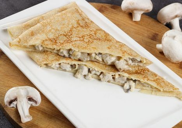 Блин с курицей, грибами и сыром: купить по цене 280.00, вес: 1000 Блин с курицей, грибами и сыром